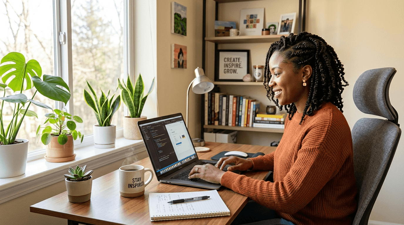 Business professional working with technology